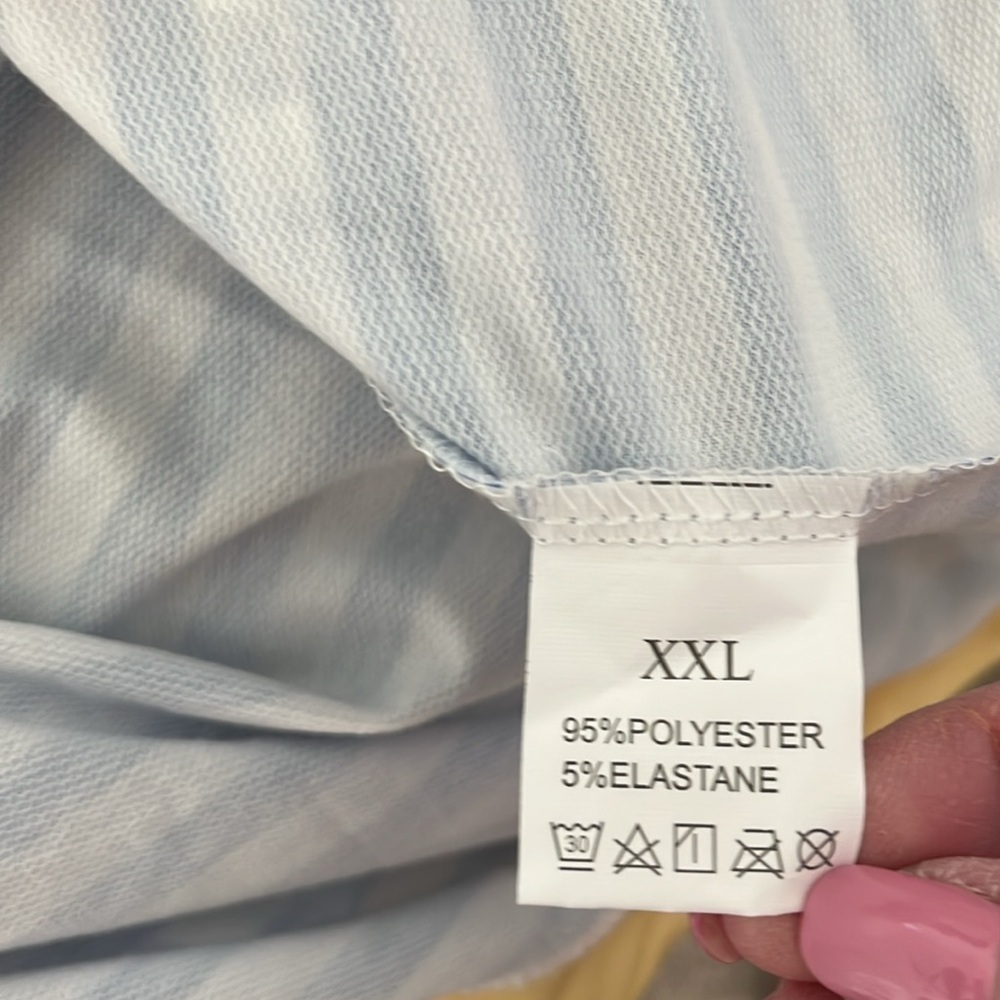 Women’s Blue And White Striped Top Size XXL NWOT - Picture 8 of 9